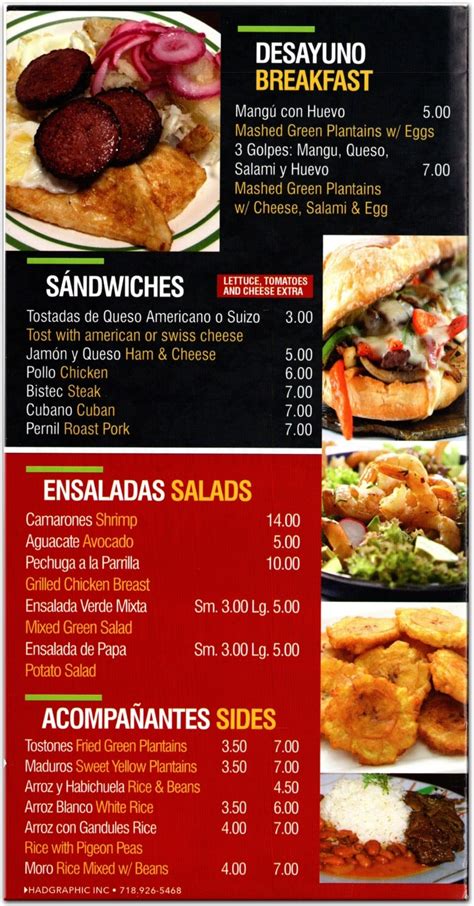 la parada menu.